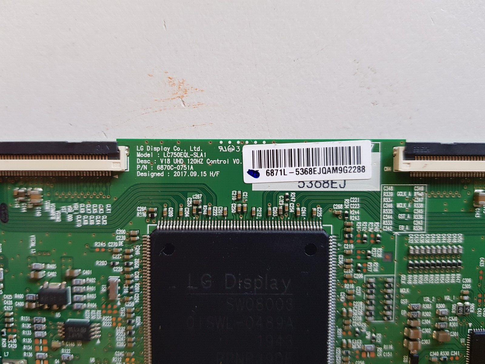 GENUINE SONY KD 75X8500G T-CON BOARD 6871L-5368E 6870C-0751A