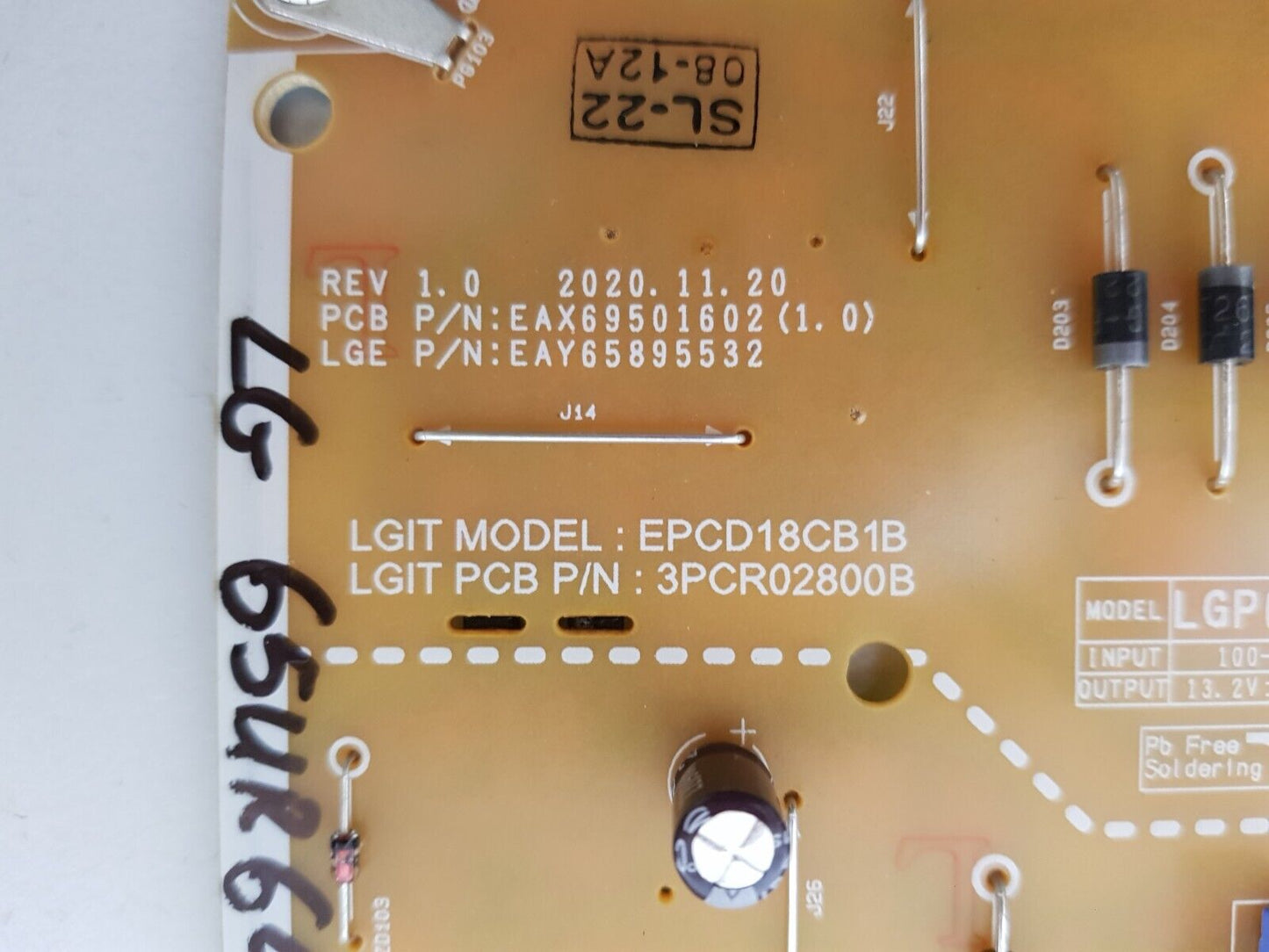 GENUINE LG 65UR640S0TD POWER SUPPLY BOARD EAX69501602 1.0 EAY65895532