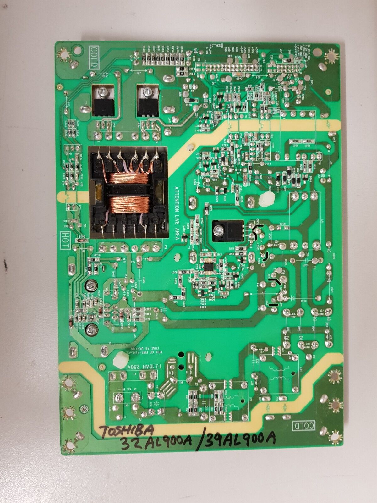 GENUINE TOSHIBA 39AL900A POWER SUPPLY BOARD 40-E371C5-PWC1XG 08-PE371A5-PW200AA