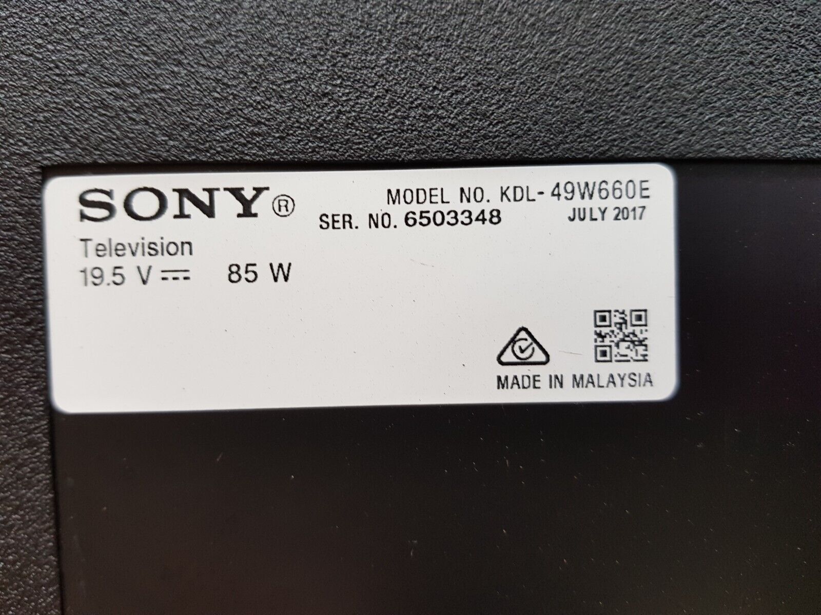 GENUINE SONY KDL-49W660E STAND & SCREWS