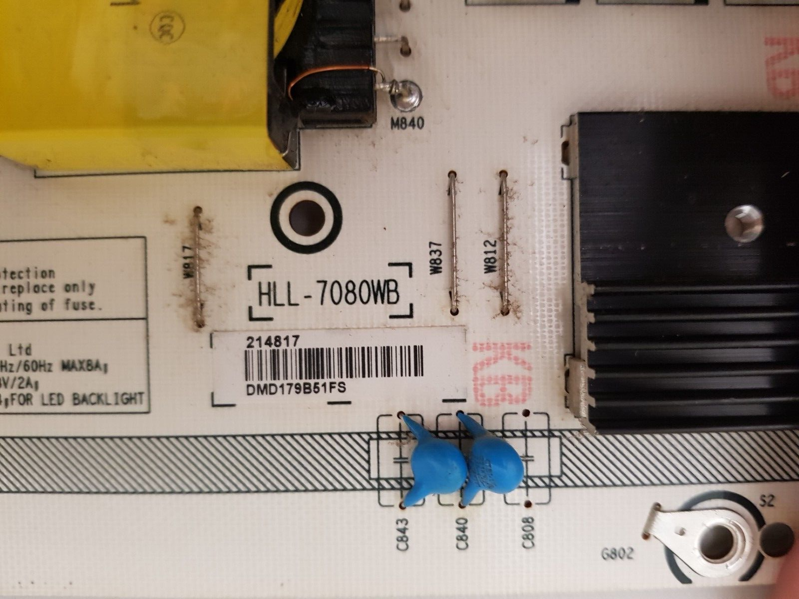 GENUINE HISENSE 75N5 POWER SUPPLY  BOARD RSAG7.820.7442 HLL-7080WB