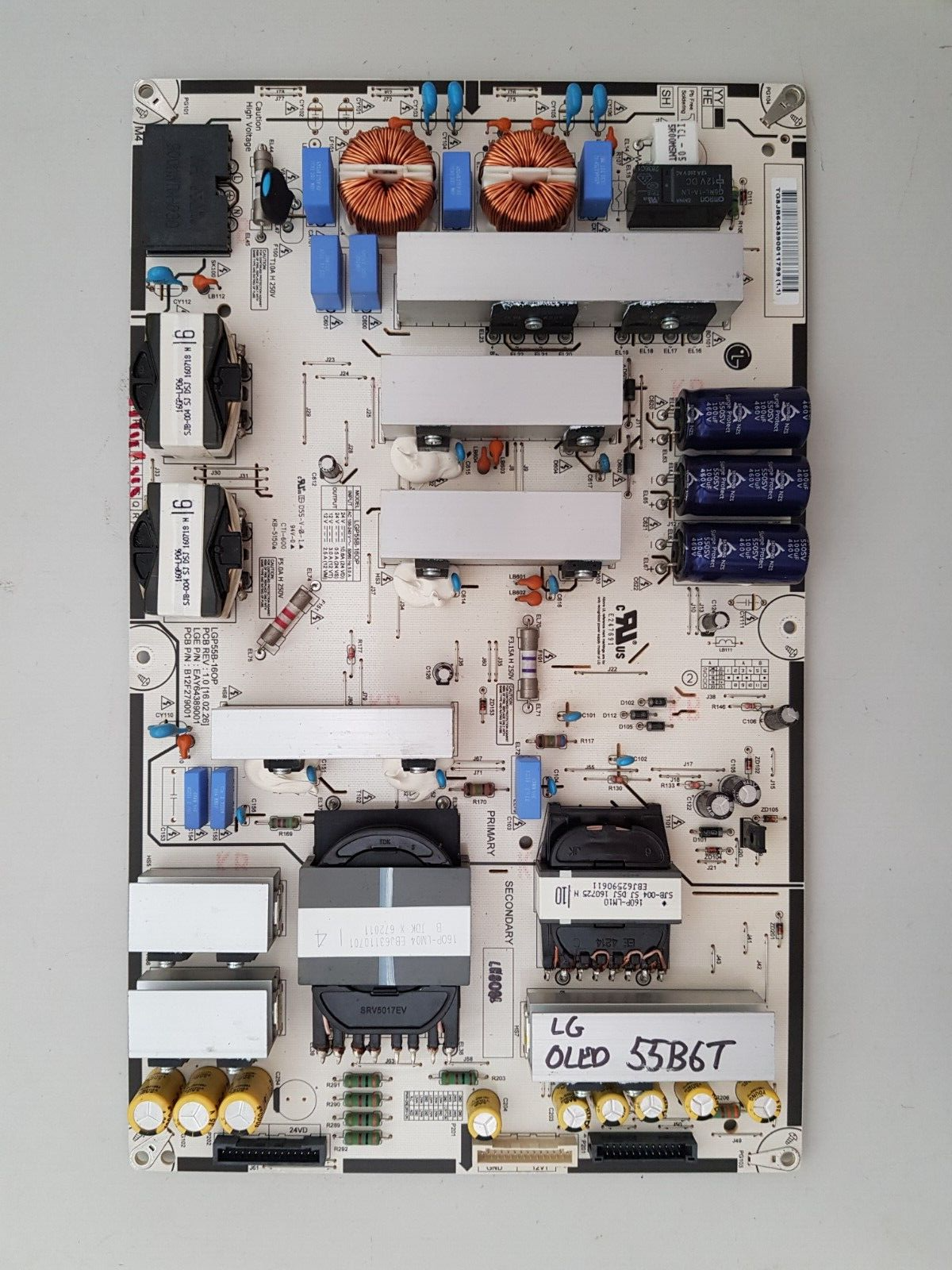 GENUINE LG OLED 55B6T POWER SUPPLY BOARD EAY64389001 LGP55B-16OP