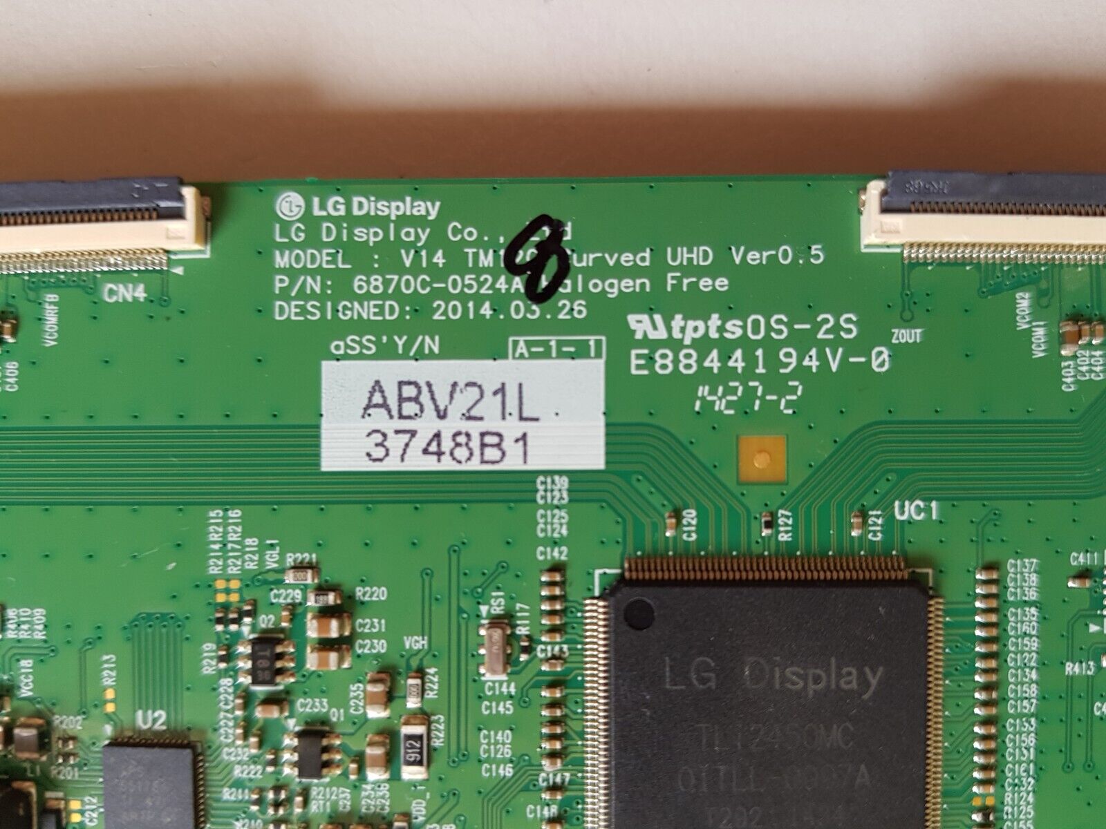 GENUINE LG 65UC970T T-CON BOARD 6871L-3748B 6870C-0524A