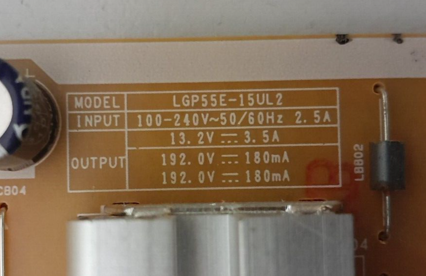 GENUINE LG 55UF680T POWER SUPPLY BOARD EAY64009301 EAX66490601 1.5 LGP55E-15UL2