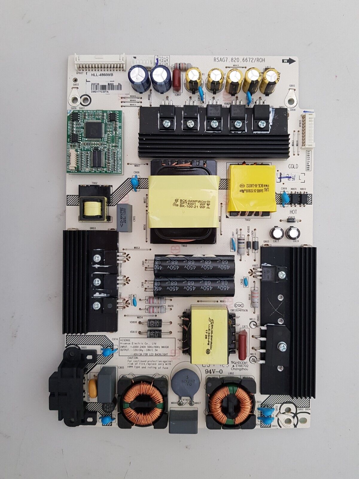 GENUINE HISENSE 55N6 POWER SUPPLY BOARD RSAG7.820.6672 HLL-4860WB 203735