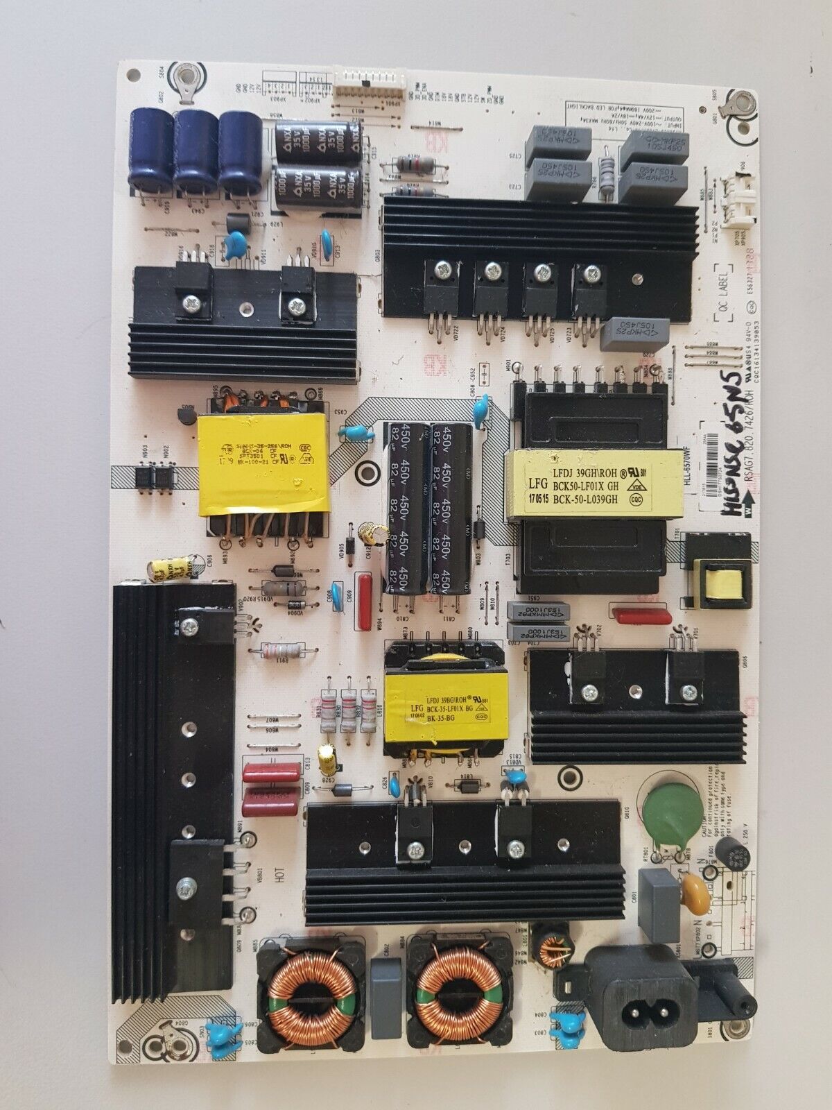 GENUINE HISENSE 65N5 POWER SUPPLY BOARD HLL-6570WF RSAG7.820.7426/ROH 217815