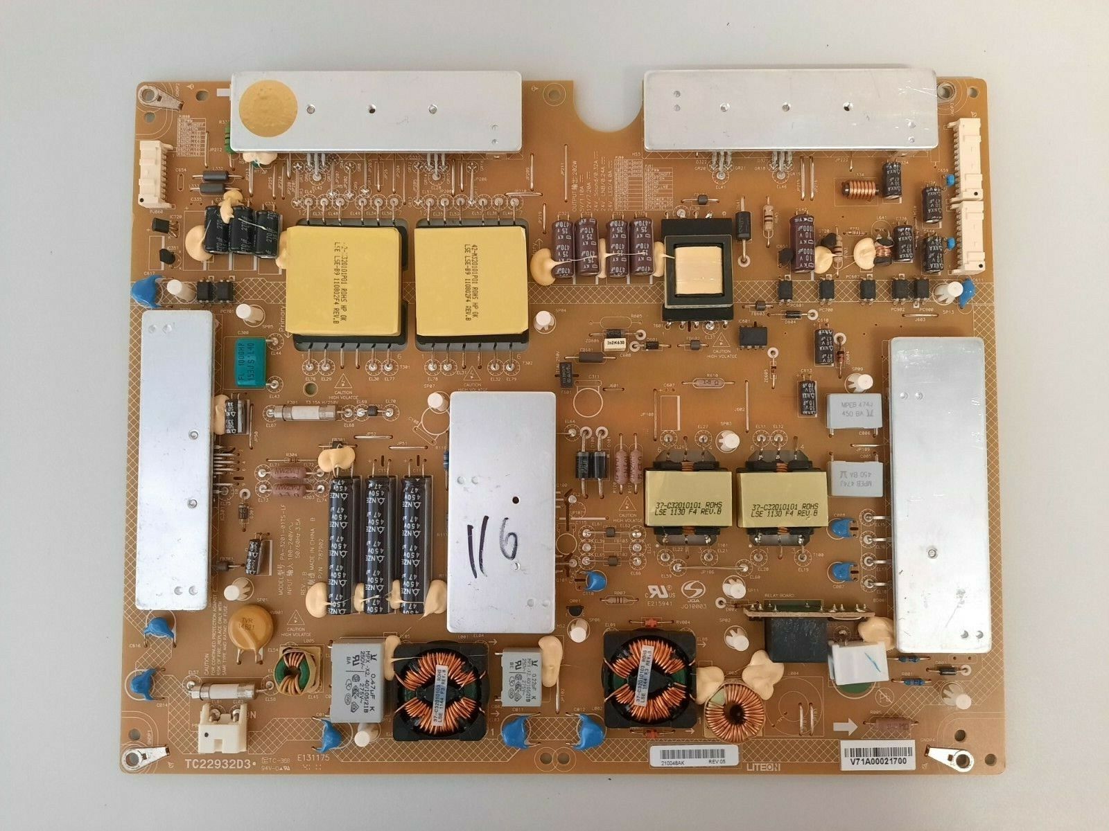 GENUINE TOSHIBA 46SL863 46SL471 Power Supply Board - PA-3201-01TS-LF TC22932D3