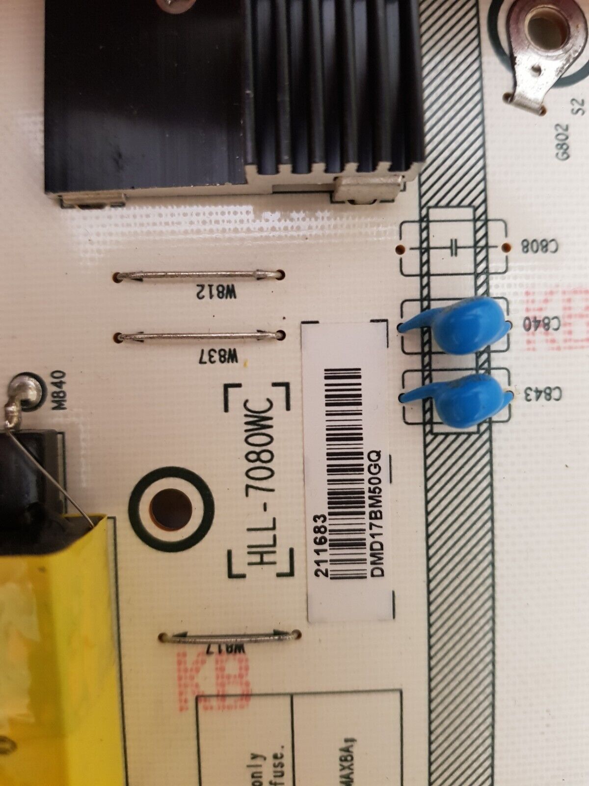 GENUINE HISENSE 75N7 POWER SUPPLY BOARD RSAG7.820.7562 HLL-7080WC 211683
