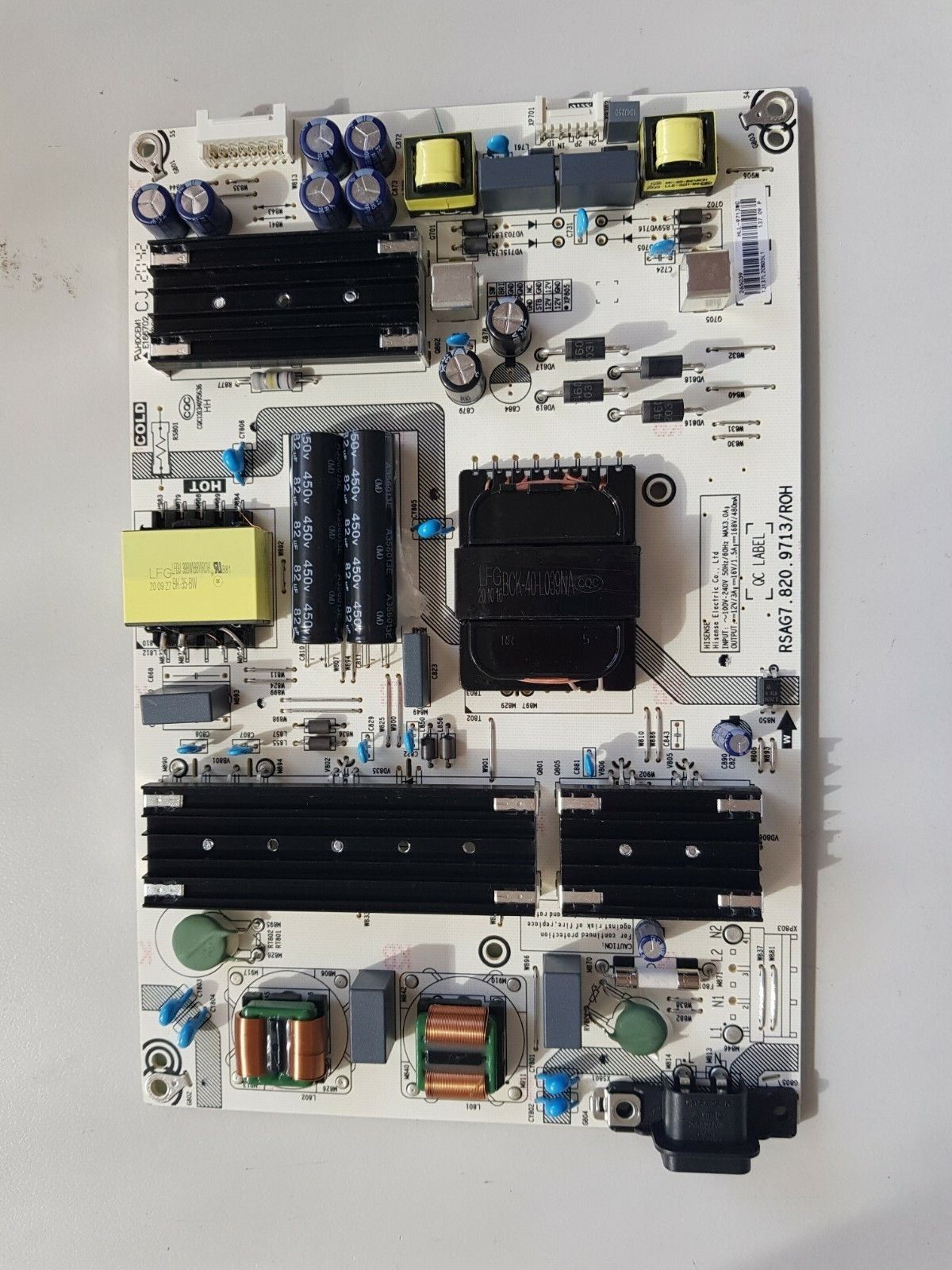 GENUINE HISENSE 55S8 POWER SUPPLY BOARD RSAG7.820.9713/ROH T265039