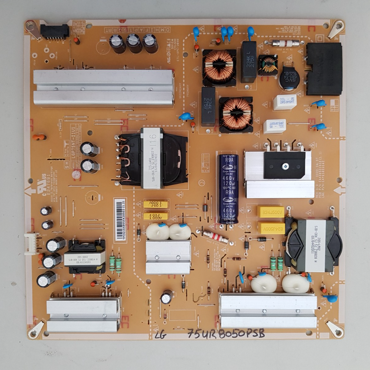 GENUINE LG 75UR8050PSB POWER SUPPLY BOARD EAX69501502 1.1 EAY65895542