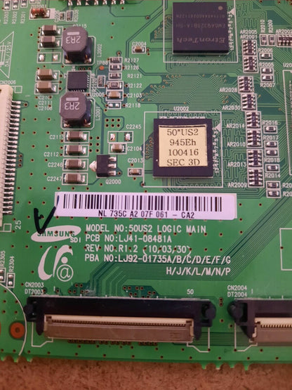 GENUINE SAMSUNG PS50C7000 Logic Main Board - BN96-12964A LJ41-08481A LJ92-01735C