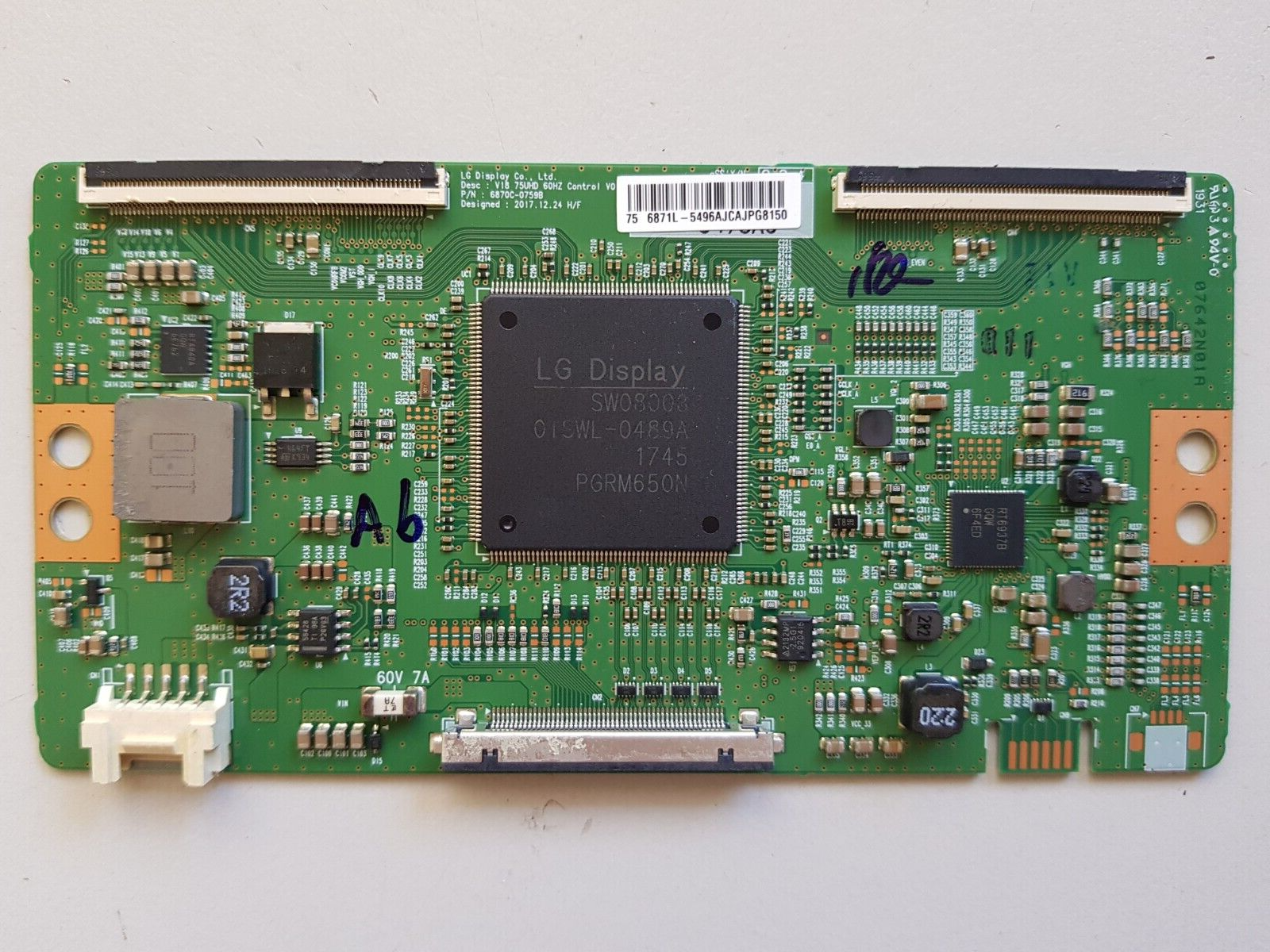 GENUINE LG 75UM6970 T-CON BOARD 6870C-0759B 6871L-5496A