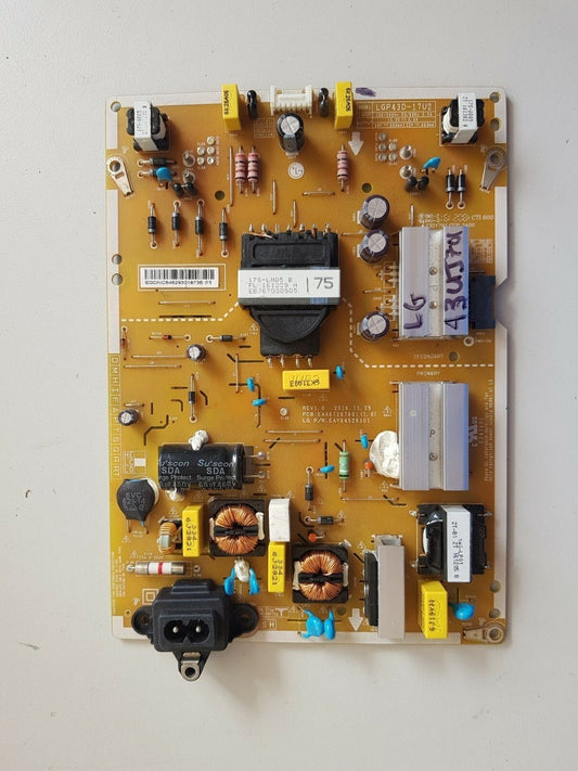 GENUINE LG 43UJ701 POWER SUPPLY BOARD EAY64529301 EAX67267601 (1.6) LGP43D-17U2