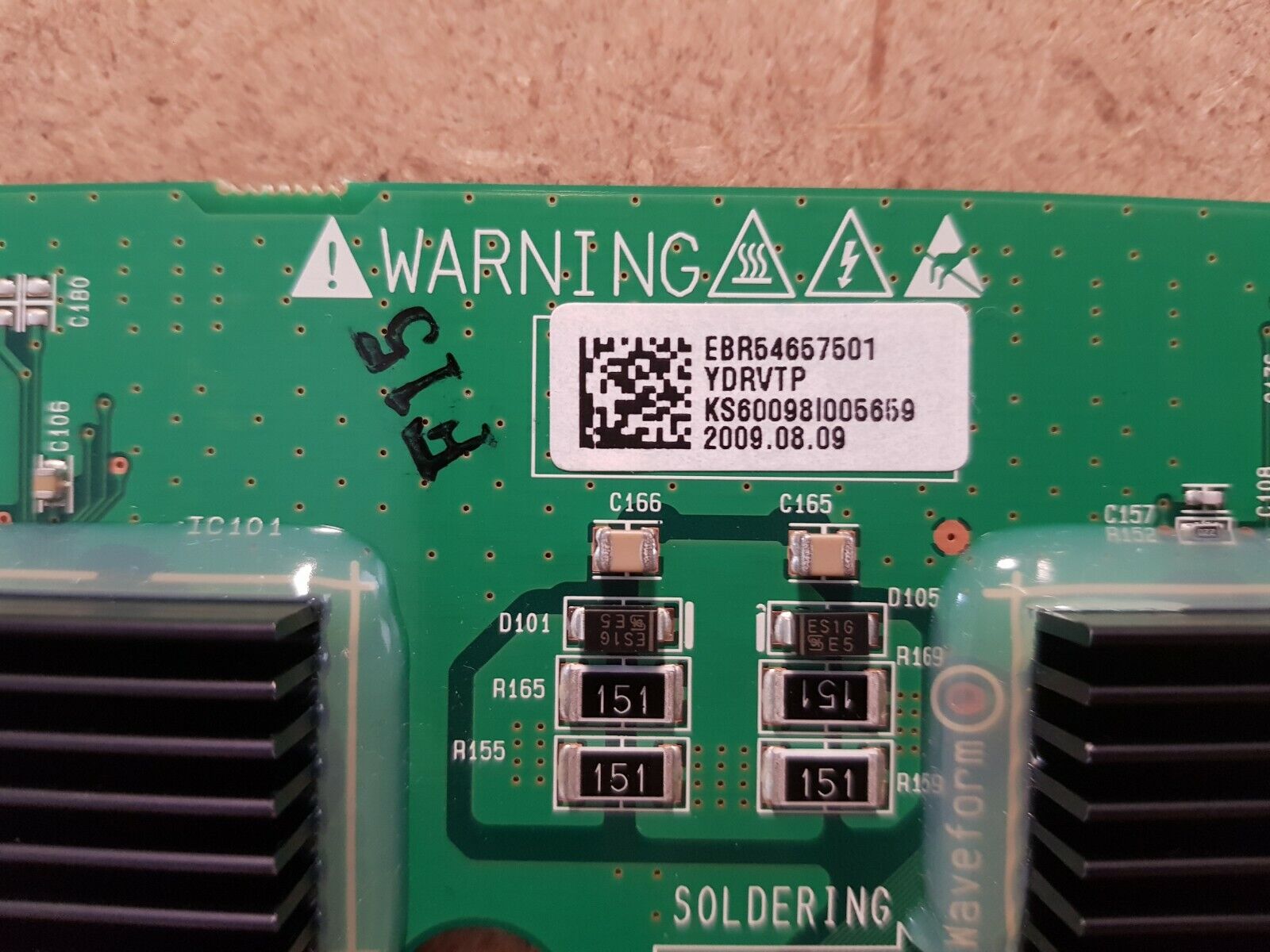 GENUINE LG 60PS60-FD Y-Drive Upper Board - EAX54657601 REV: L EBR54657501
