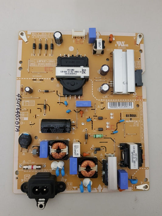 GENUINE LG 43UT640S0TA POWER SUPPLY BOARD EAY65170101