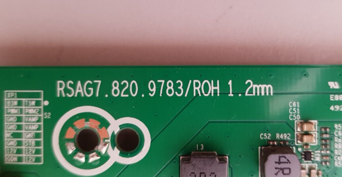 GENUINE HISENSE 50S8 MAIN BOARD RSAG7.820.9783 HA50A6801FUWT