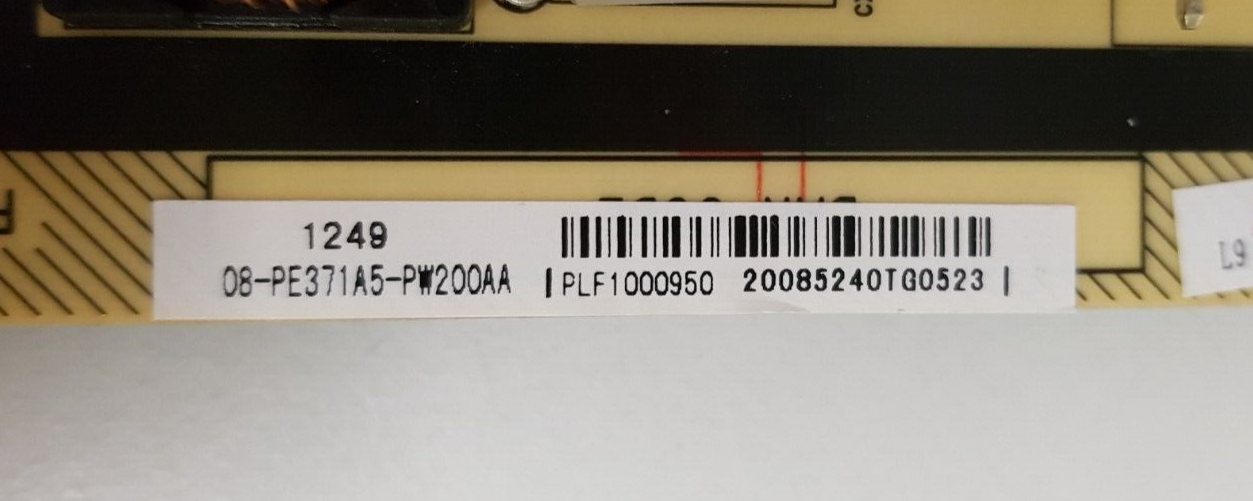GENUINE TOSHIBA 39AL900A POWER SUPPLY BOARD 40-E371C5-PWC1XG 08-PE371A5-PW200AA