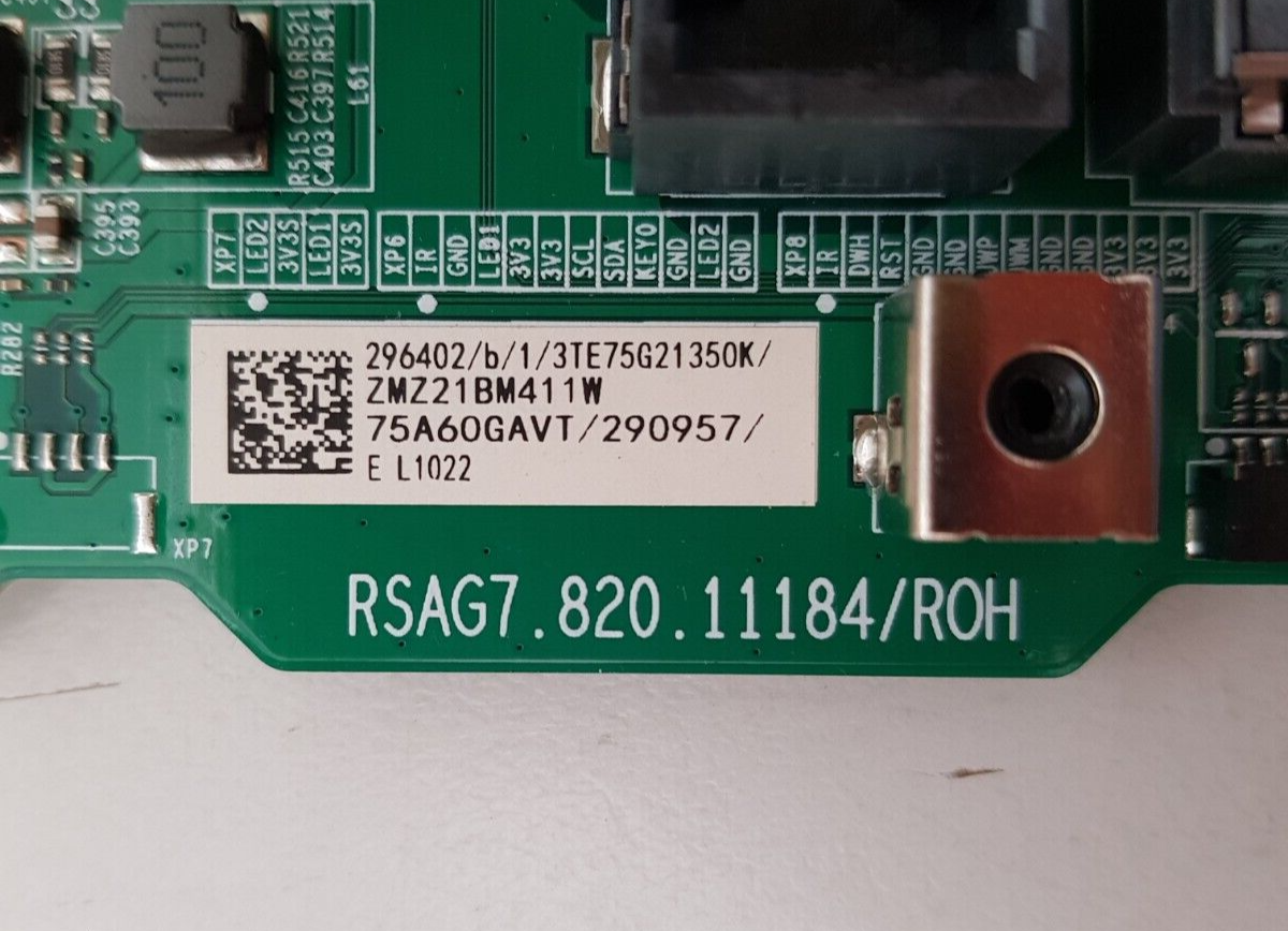 GENUINE HISENSE 75A7G MAIN BOARD RSAG7.820.11184 75A60GAVT 296402 290957