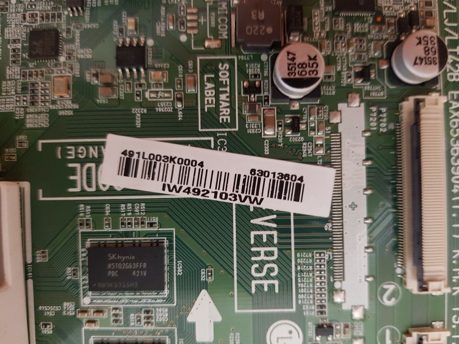 GENUINE LG 50LB6500 MAIN BOARD EAX65363904 1.1 63013604