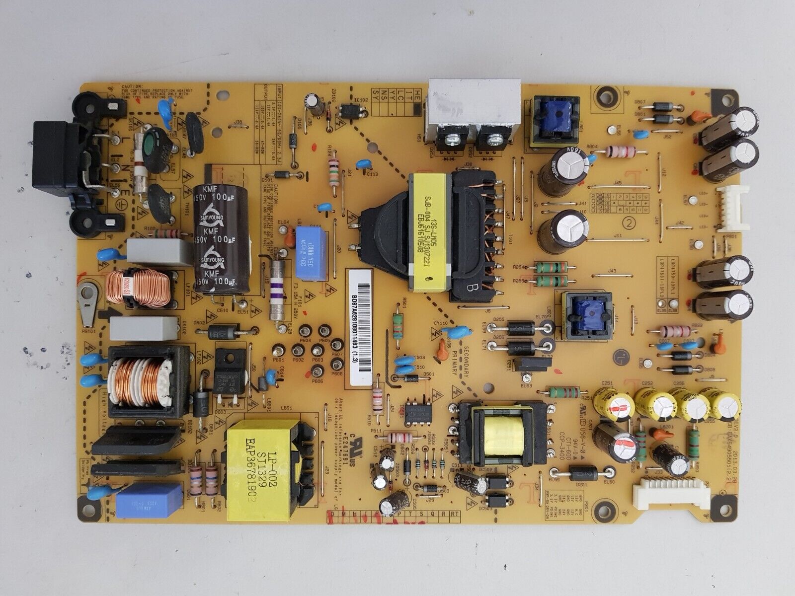GENUINE LG 50LN5400 POWER SUPPLY BOARD EAY62810801 EAX64905501 2.2 LGP4750-13PL2