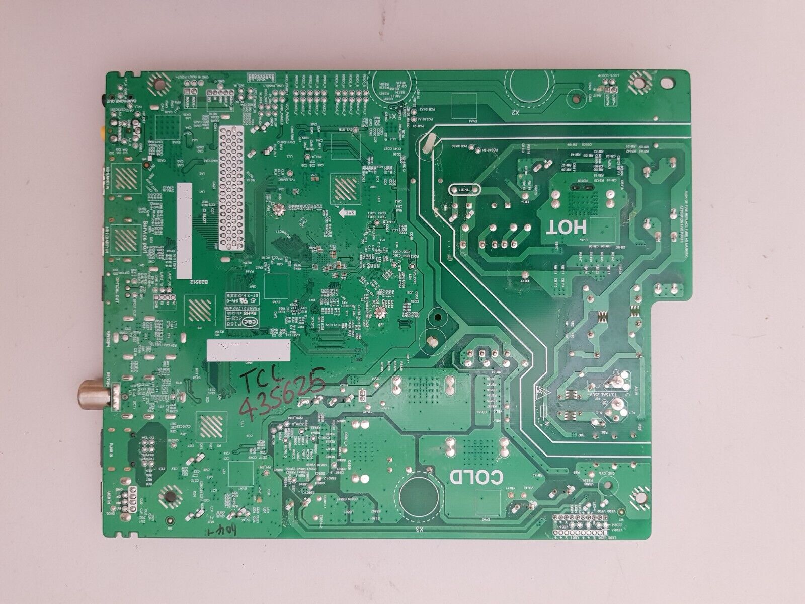 GENUINE TCL 43S625 MAIN BOARD 40-RT41K2-MAB2HG-C V8-R41KT01-LF1V336 RT41KT2 RTK2