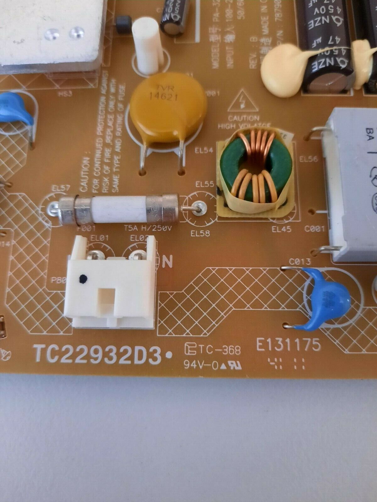 GENUINE TOSHIBA 46SL863 46SL471 Power Supply Board - PA-3201-01TS-LF TC22932D3