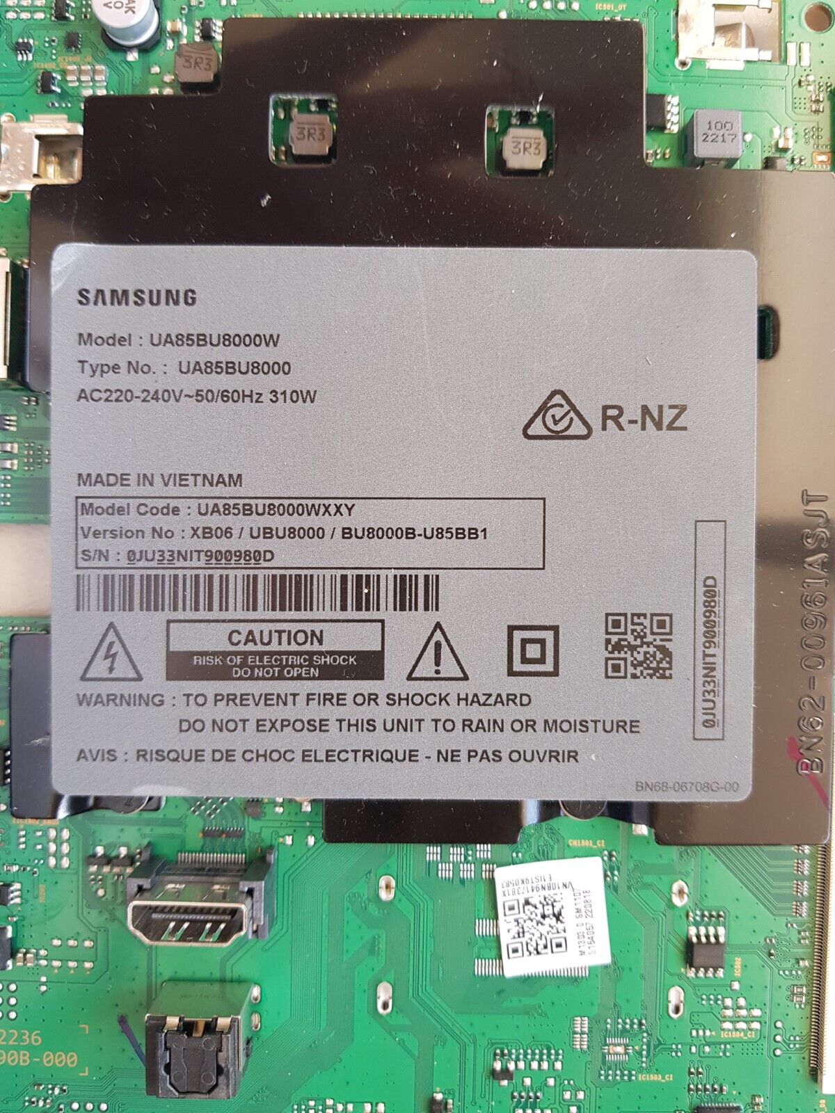GENUINE SAMSUNG UA85BU8000 (VER XB06) MAIN BOARD BN94-17381X