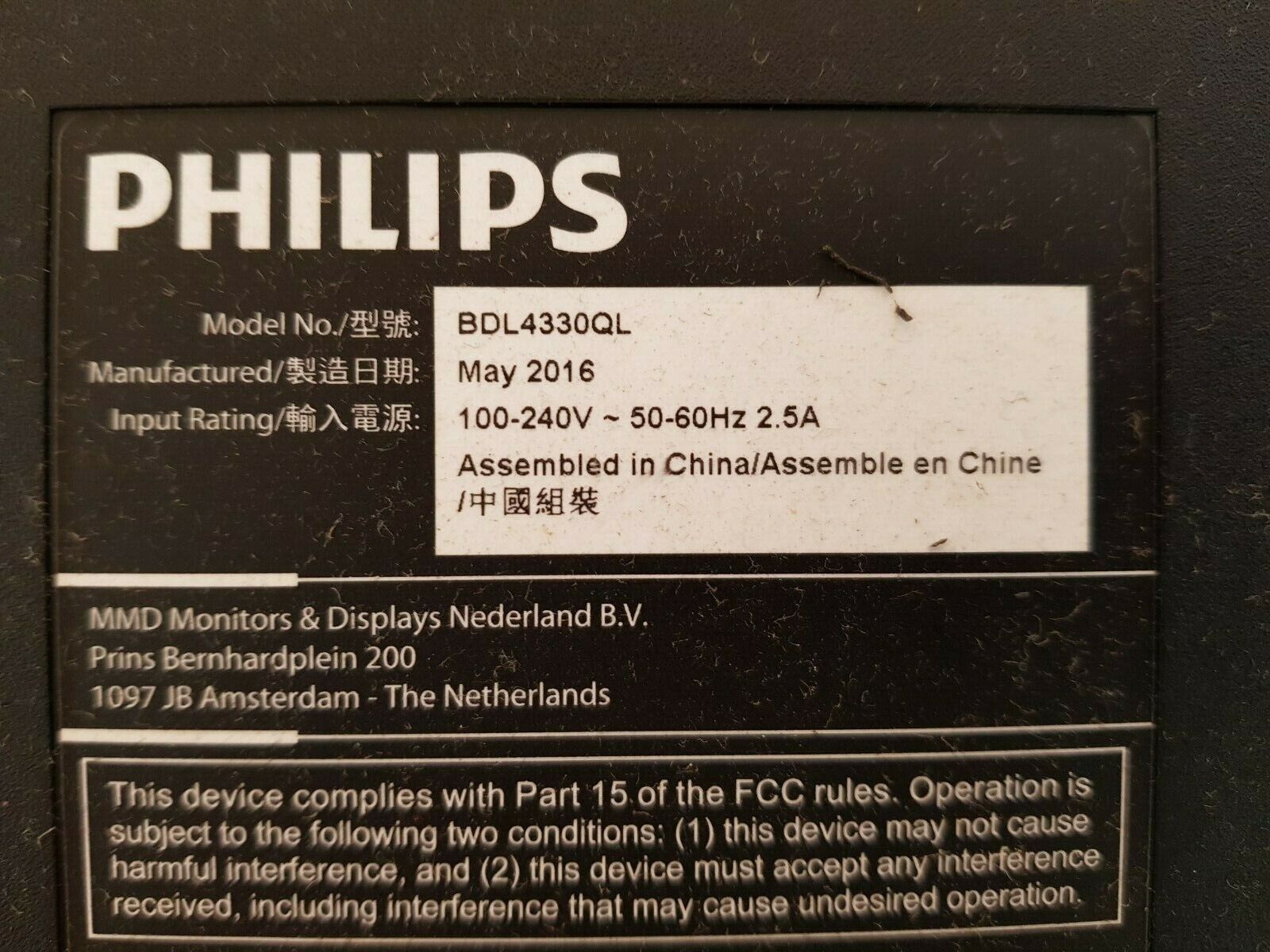 GENUINE PHILIPS BDL43300QL T-CON BOARD T420HVN06.3 42T34-C03 5543T01C01