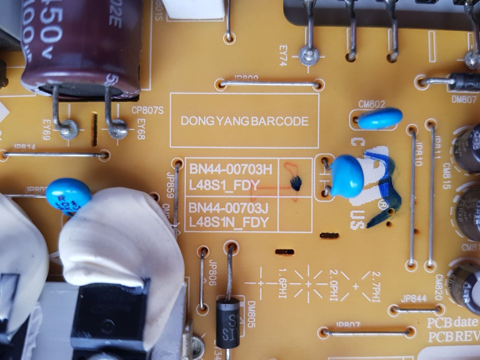 GENUINE SAMSUNG UA48J6200 POWER SUPPLY BOARD BN44-00703H L48S1_FDY