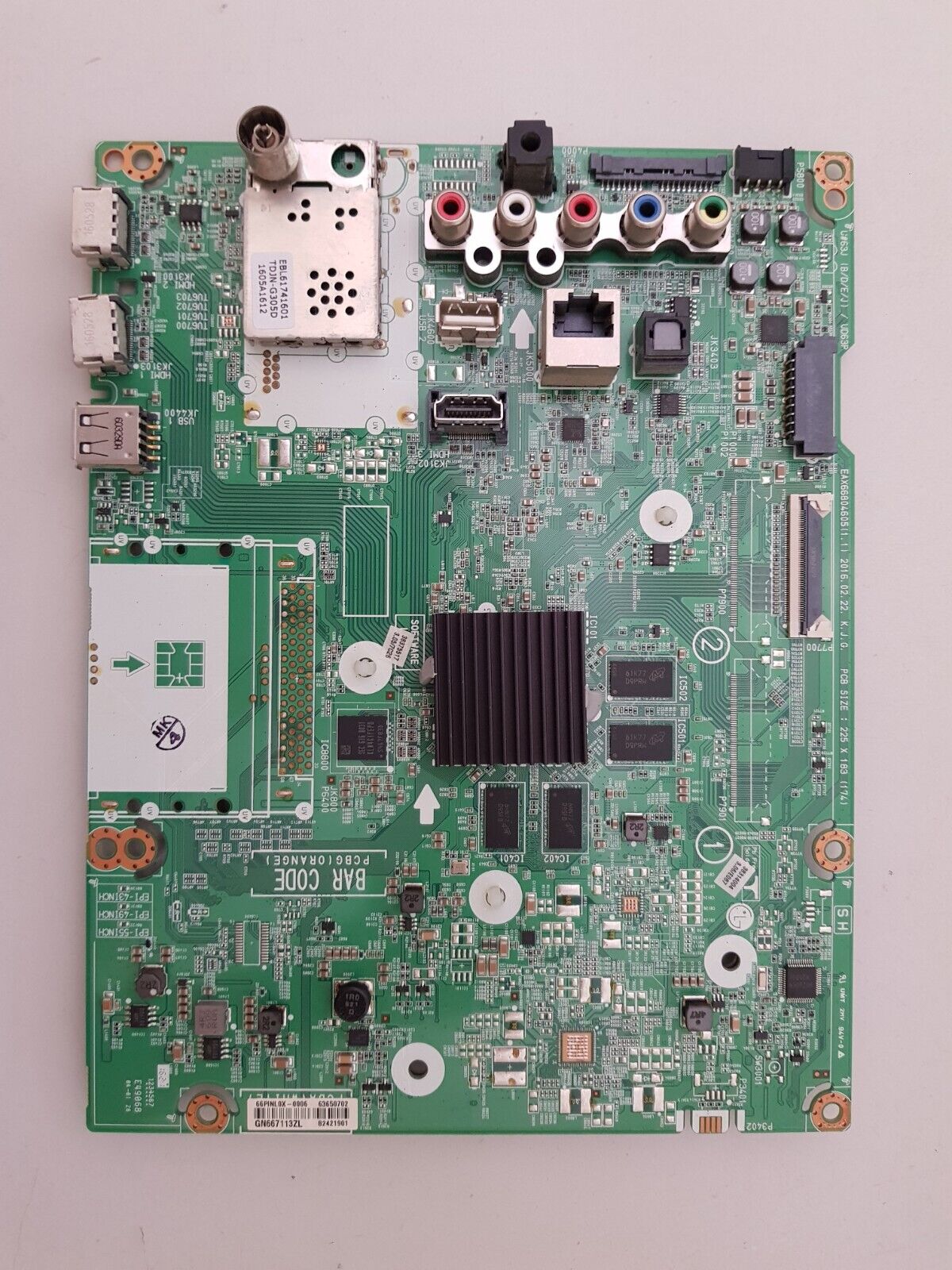 GENUINE LG 65UH652T TA.BAUWLJD MAIN BOARD 63650702 EAX66894605 (1.1) 82421901