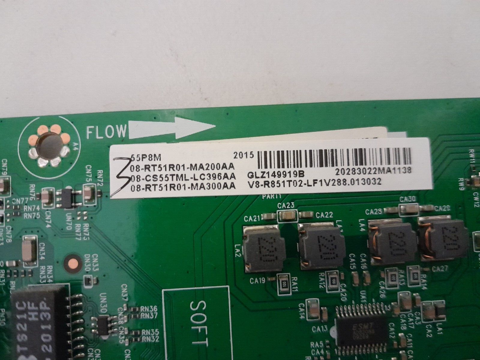 GENUINE TCL 55P8M MAIN BOARD 40-RT51R1-MAB2HG RT2851 08-CS55TML-LC396AA