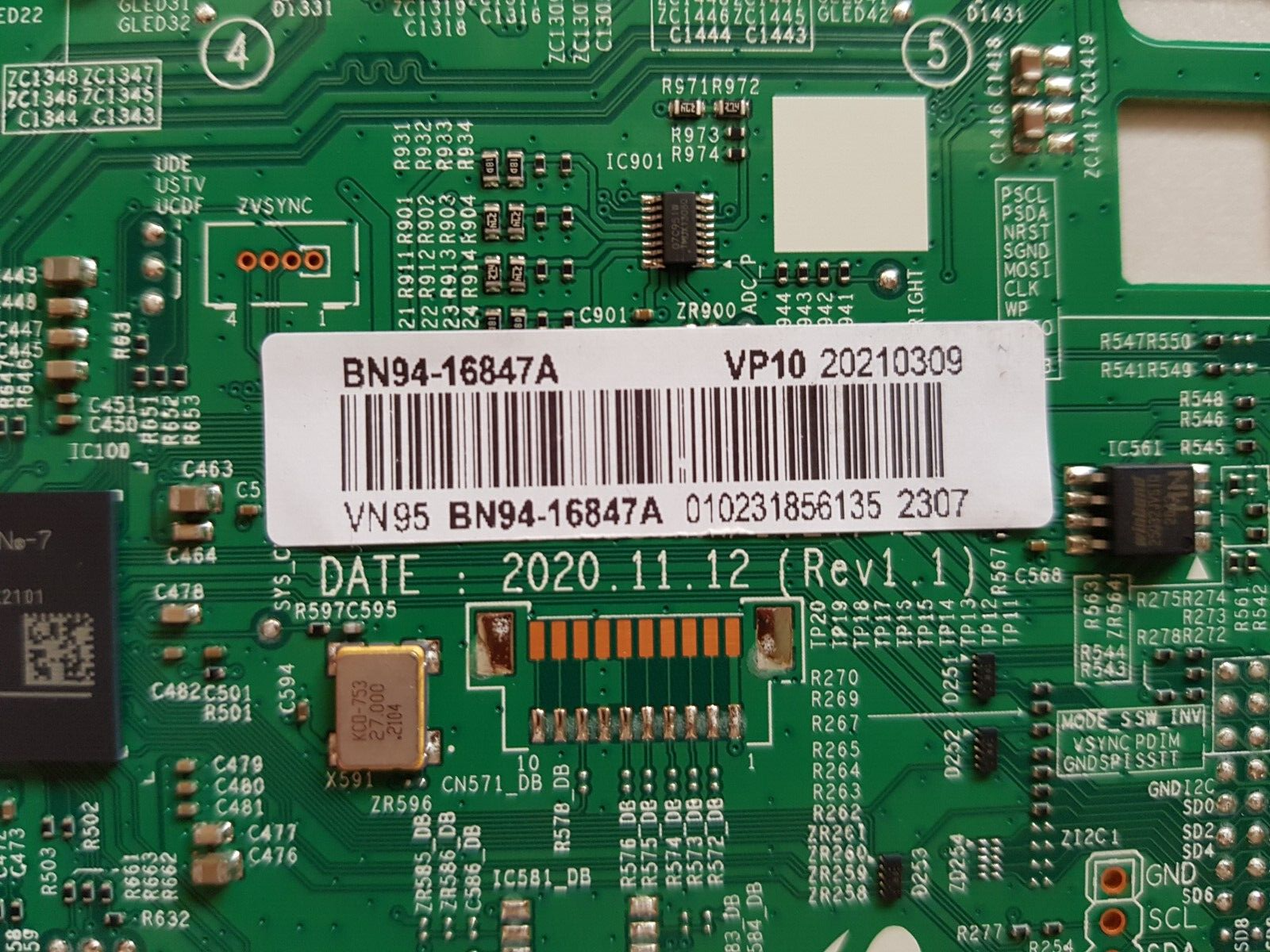 GENUINE SAMSUNG QA75QN800AW (VER CA01) T-CON BOARD BN94-16847A