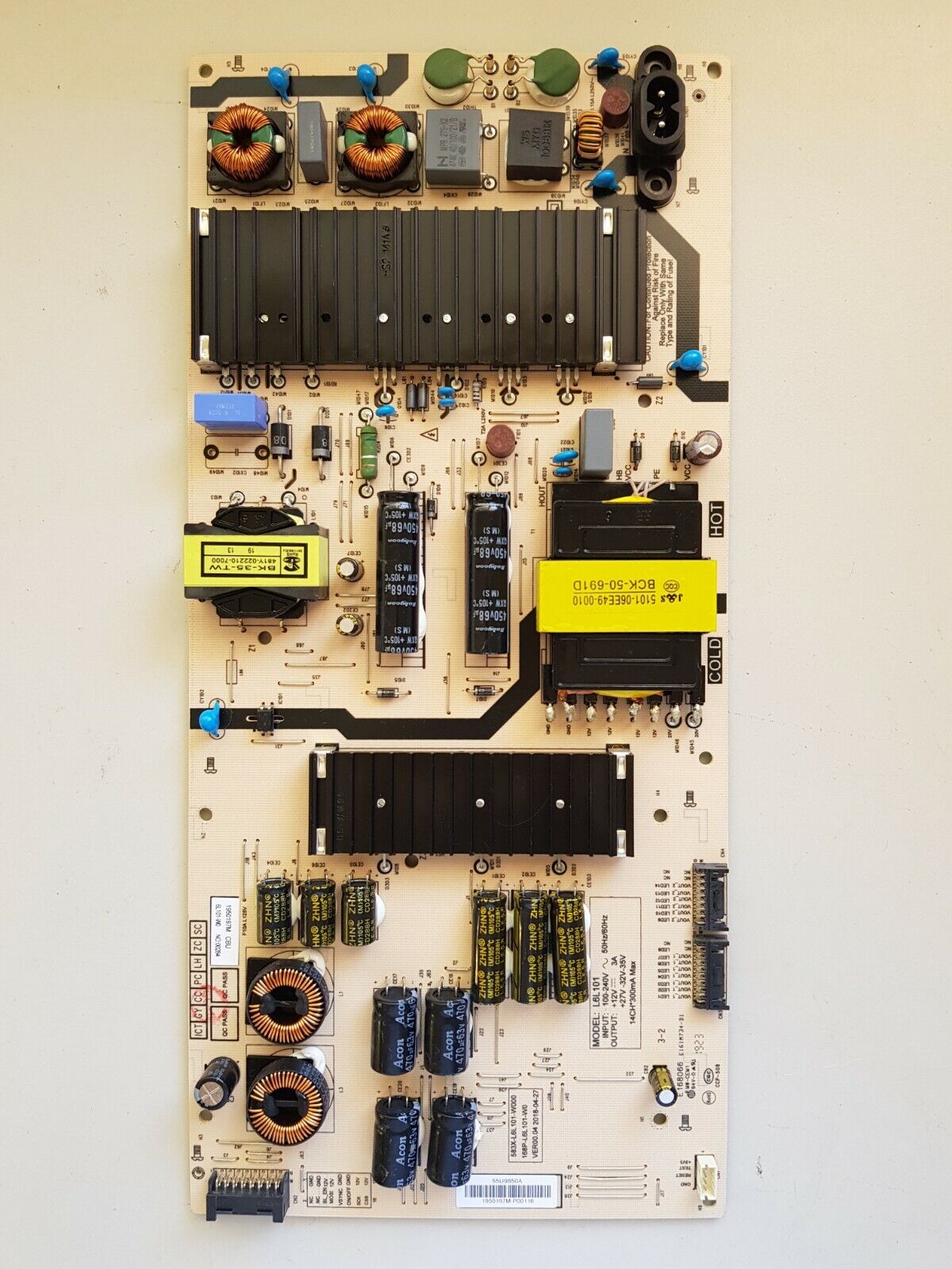 GENUINE TOSHIBA 55U9850A POWER SUPPLY BOARD 583X-L6L 101-W000