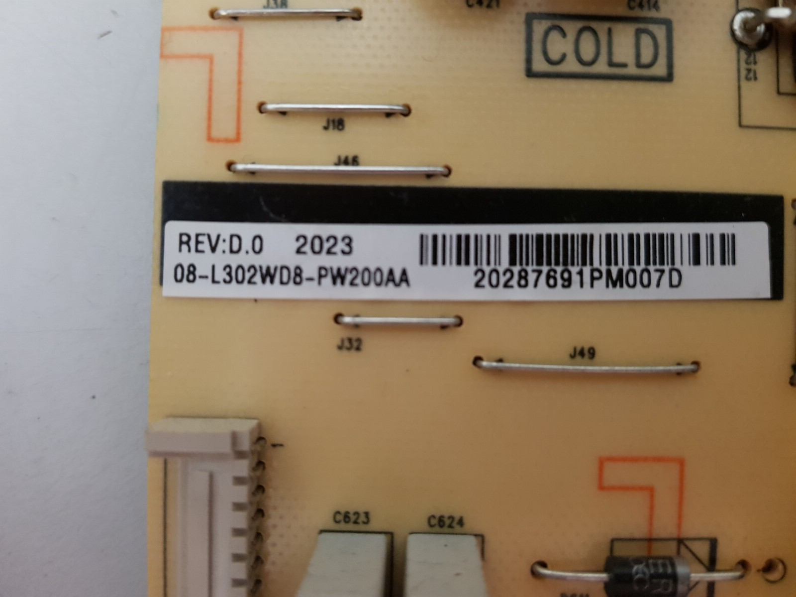 GENUINE TCL 65C715 POWER SUPPLY BOARD 40-L302W4-PWD1CG 08-L302WD8-PW200AA
