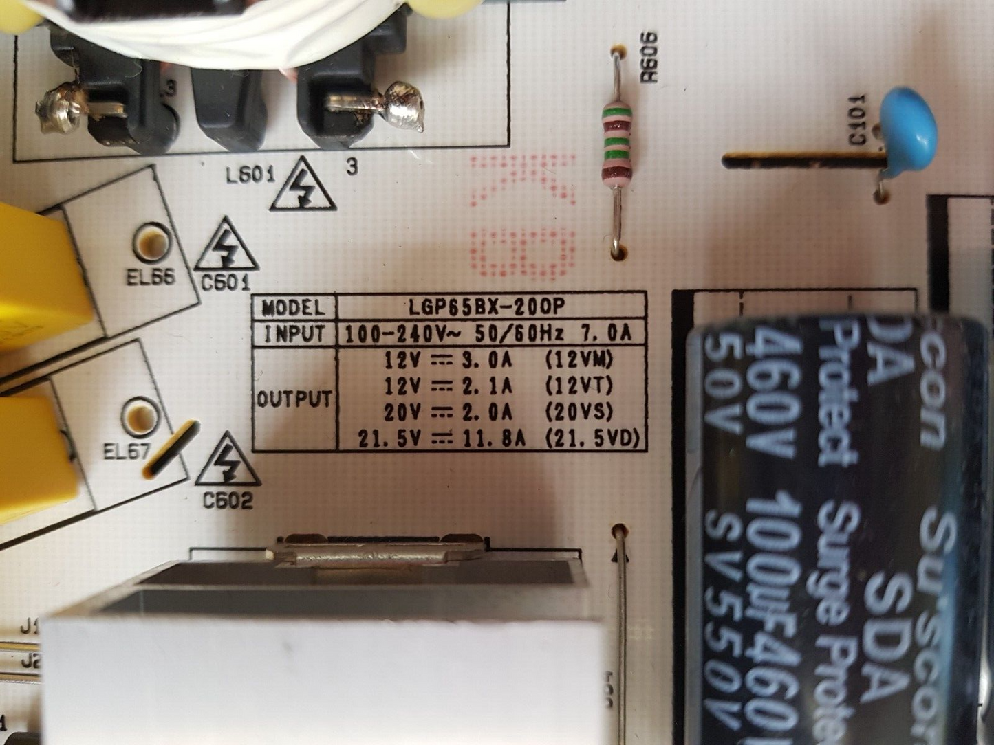 GENUINE LG OLED65BXPTA-AAU POWER SUPPLY BOARD EAX68999601 (2.1) EAY65768811