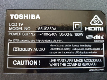 GENUINE TOSHIBA 55U9850A STAND & SCREWS