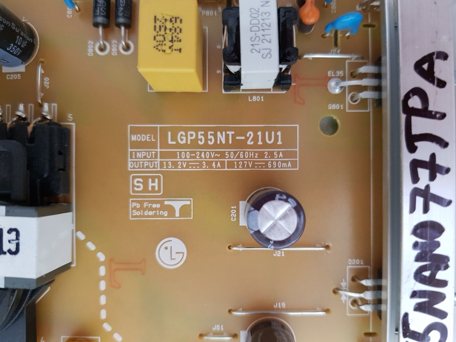 GENUINE LG 55NANO77TPA POWER SUPPLY BOARD EAX69501702 1.0 EAY65895522