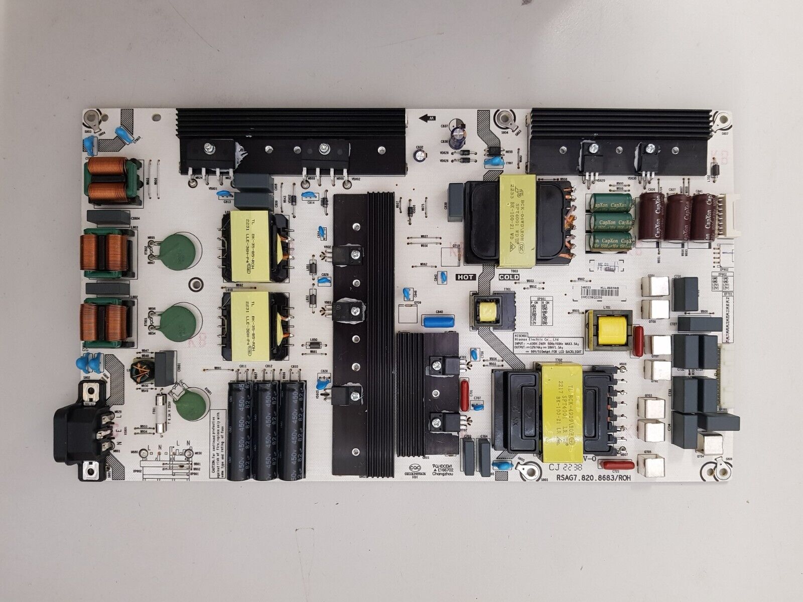 GENUINE HISENSE 75R6 POWER SUPPLY BOARD HLL-8683WB 246033 RSAG7.820.8683
