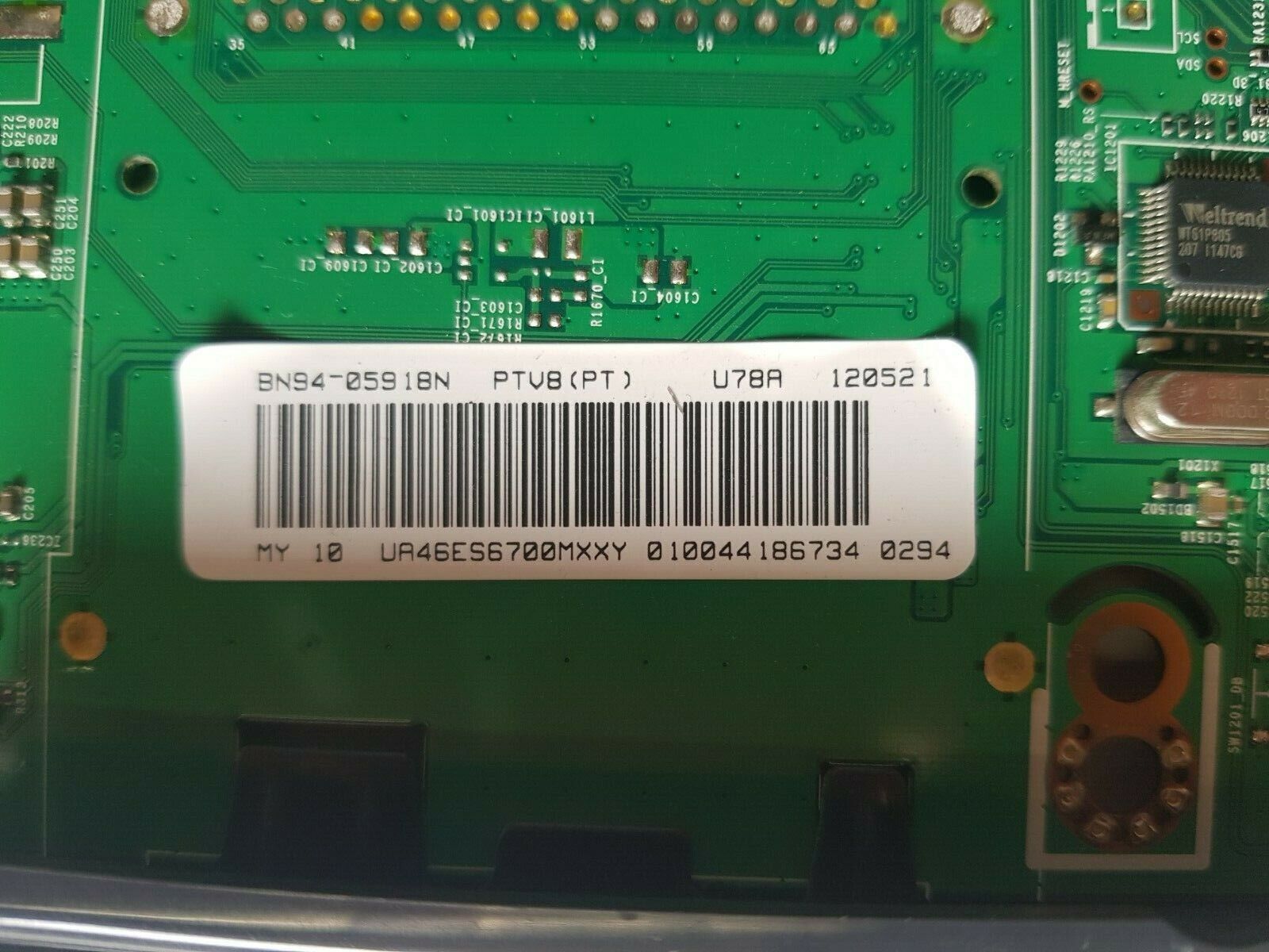 GENUINE SAMSUNG UA46ES6700 (VER-TD02) MAIN BOARD BN94-05918N BN41-01812A