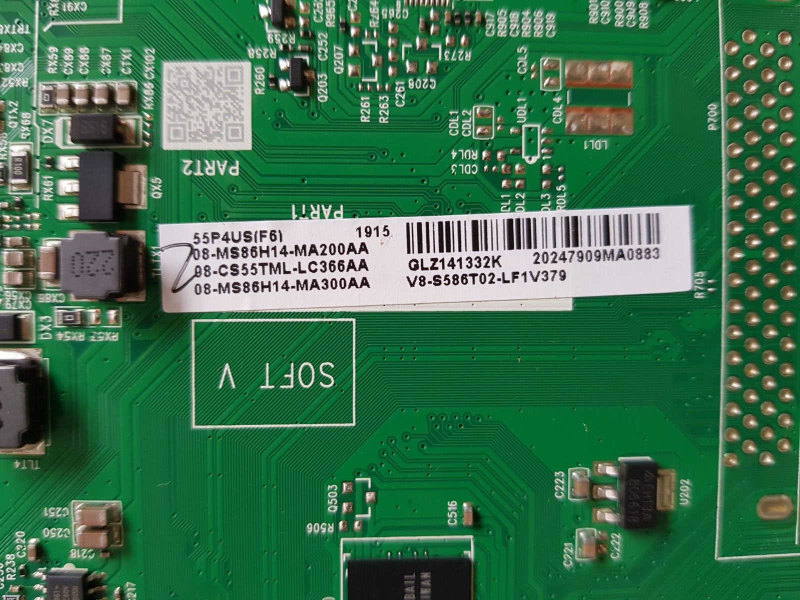 GENUINE TCL 55E19US MAIN BOARD 40MS86R1-MAA2HG