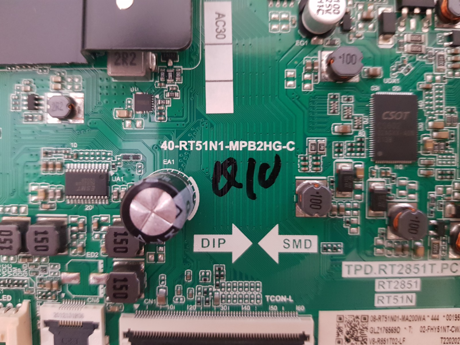 GENUINE TCL 55P615 MAIN BOARD 40-RT51N1-MPB2HG-C TPD.RT2851T.PC772 RT2851 RT51N
