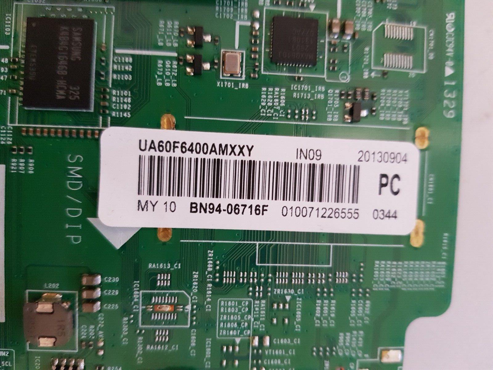 GENUINE SAMSUNG UA60F6400 (VER-HD01) MAIN BOARD BN94-06716F
