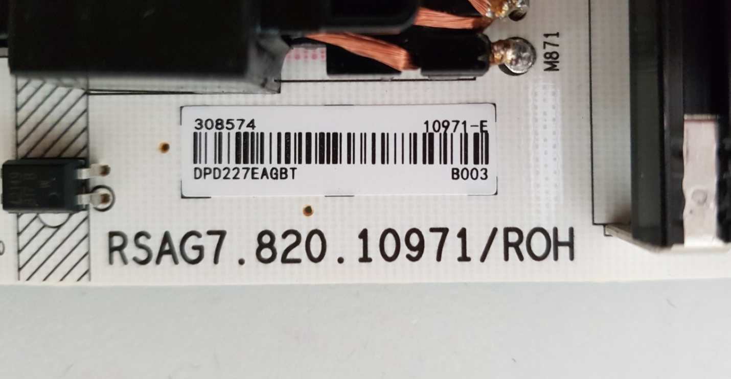 GENUINE HISENSE 55U7HAU POWER SUPPLY BOARD RSAG7.820.10971 308574 10971-E