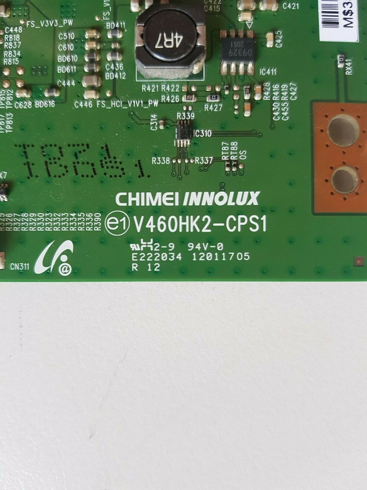 GENUINE SAMSUNG UA55ES6800 (Version CD01) T-CON BOARD BN96-21636A V460HK2-CPS1