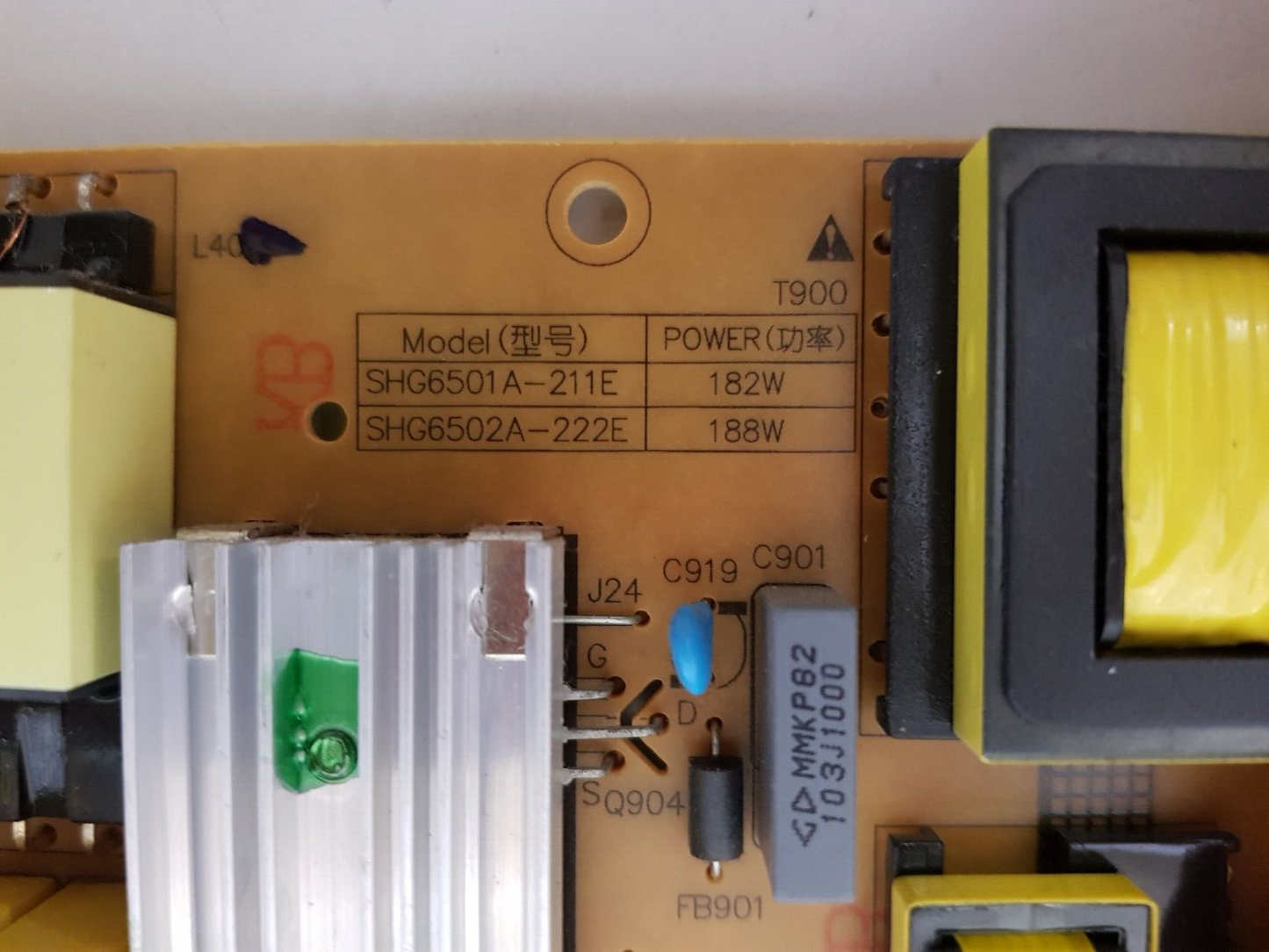 GENUINE SONIQ S65VX15A POWER SUPPLY BOARD SHG6502A-222E CQC14134104969