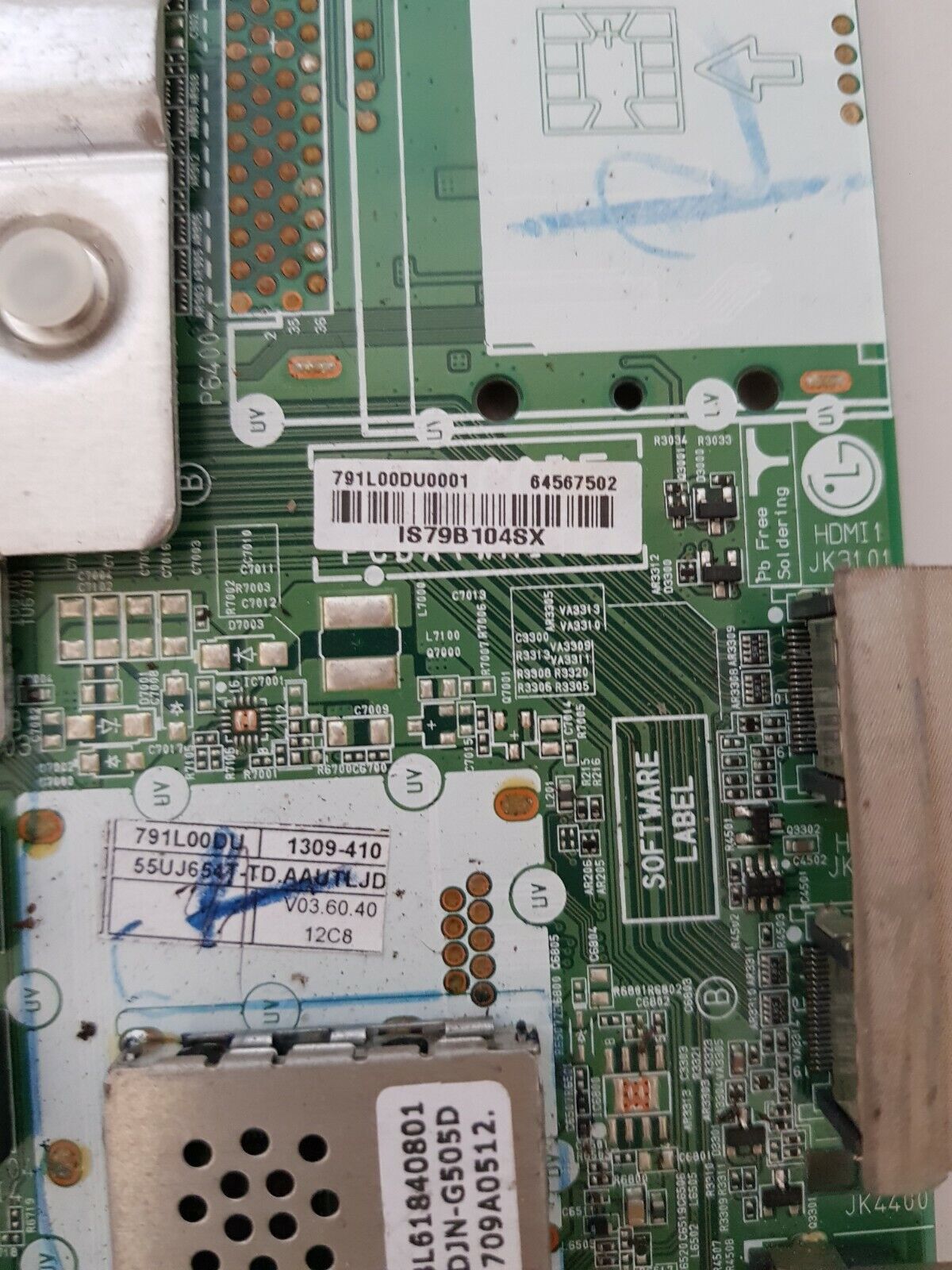 GENUINE LG 55UJ654 MAIN BOARD  64567502 EAX67133404(1.0) EBT64567502