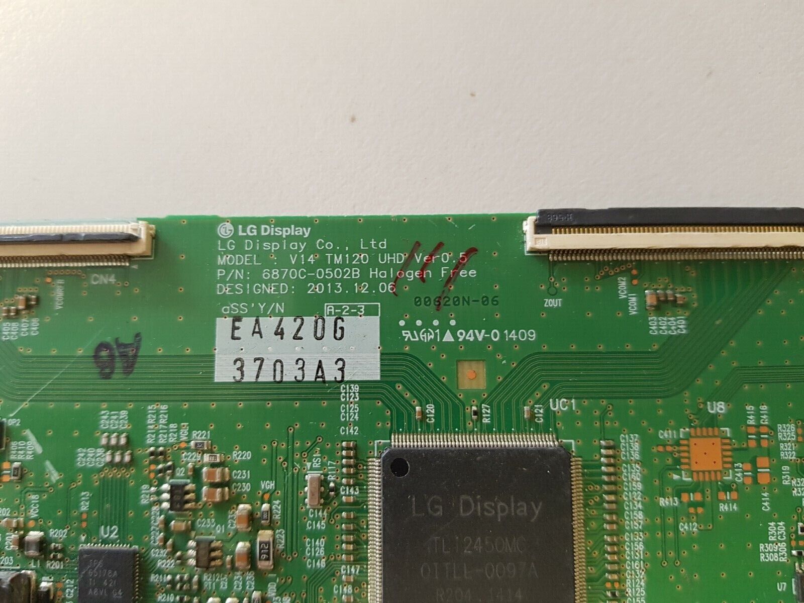 GENUINE LG 55UB8500 T-CON BOARD 6871L-3703A  6870C-0502B