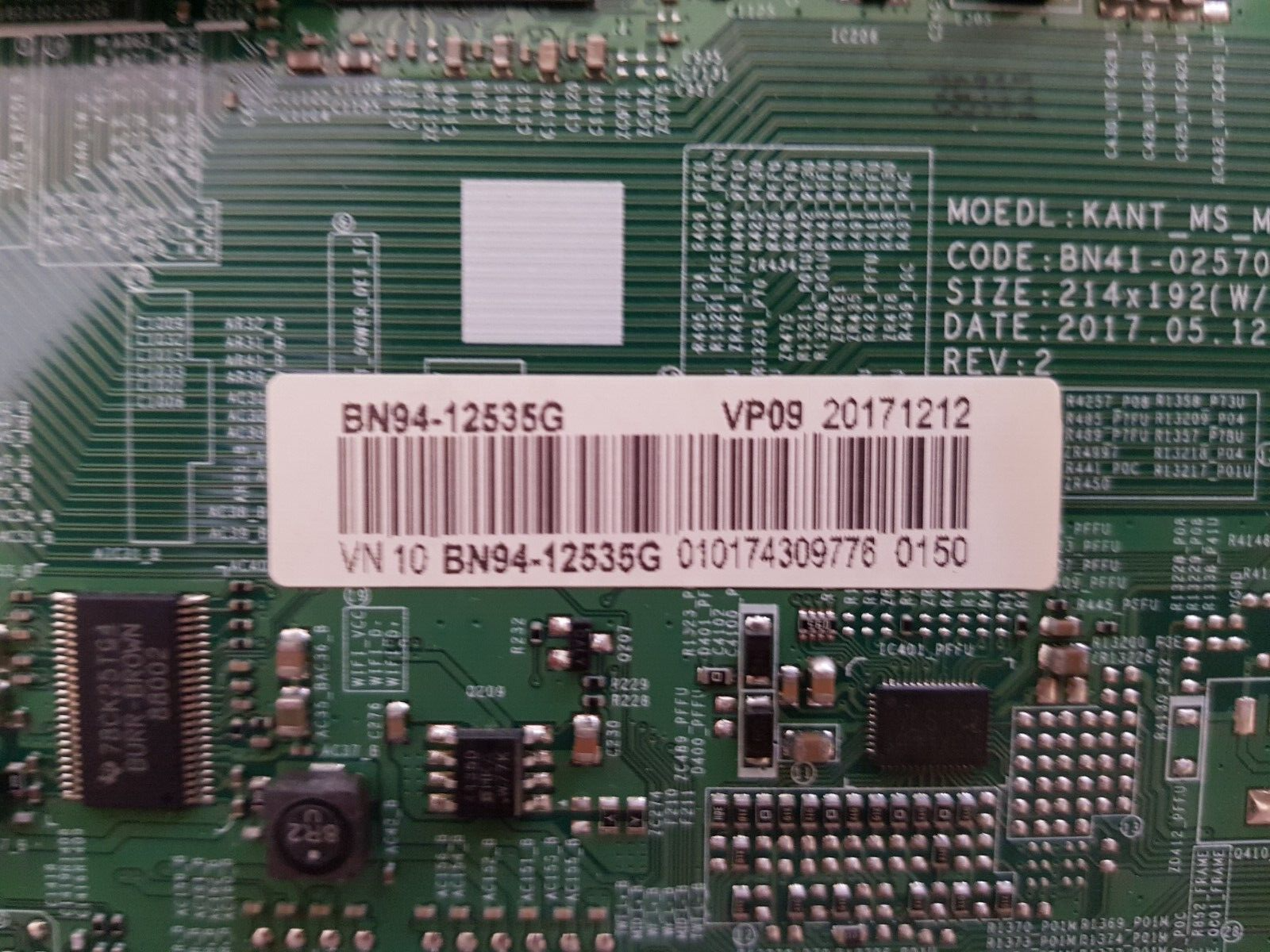 GENUINE SAMSUNG UA55MU9000WXXY (VER FA01) MAIN BOARD BN94-12535G BN41-02570B