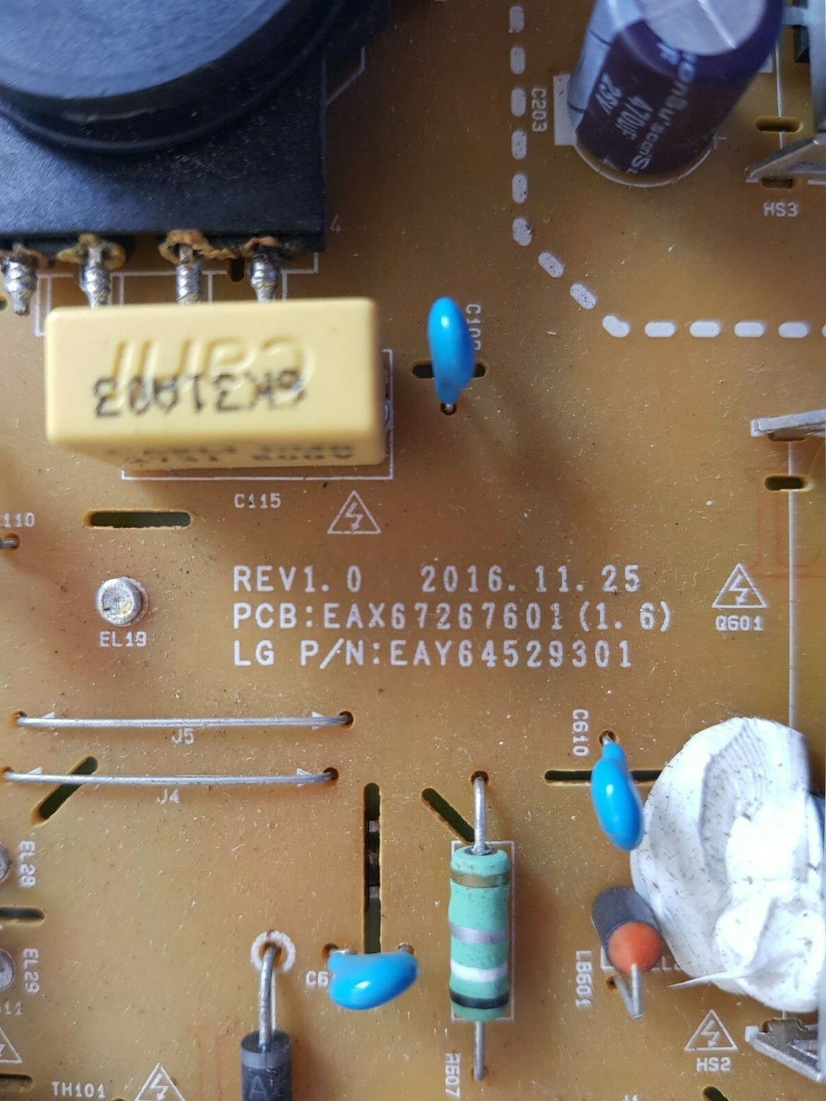 GENUINE LG 43UJ701 POWER SUPPLY BOARD EAY64529301 EAX67267601 (1.6) LGP43D-17U2