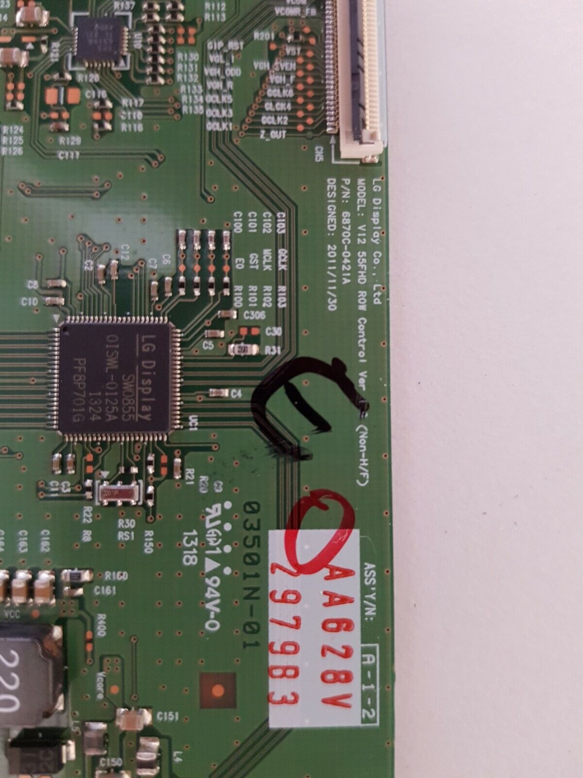GENUINE LG 55LA6200 T-CON BOARD 6871L-2979B 6870C-0421A